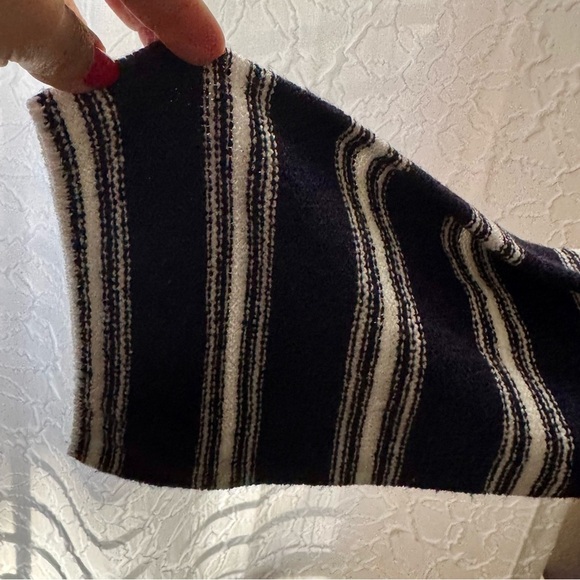 Express Love Wins Low Back Sweater Bell Sleeve Blue/White Size Small Soft Light - Picture 4 of 4